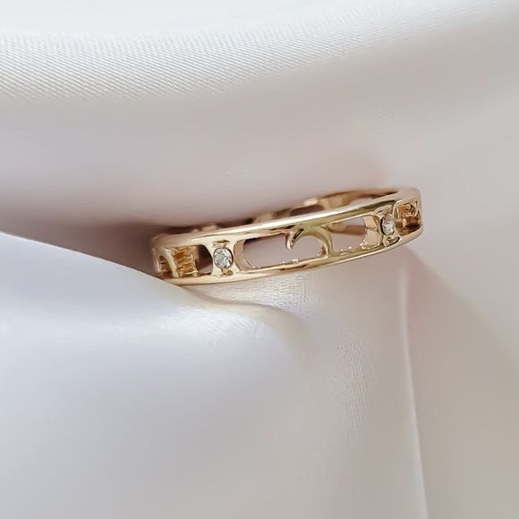Jewelry | 735gold Color Metal Moon And Star Adjustable Ring | Poshmark